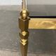 Mid-century German Hollywood neoclassical brass and glass side table from the 1950s.