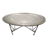 Table ronde marocaine artisanal 19e siècle incise