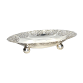 Coupe tripode vintage en métal argenté ERB Sweden - Prima NS Silver - Suède