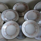 Set of 12 hollow plates in Niderviller stoneware