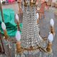 Lustre mongolfière à pampilles