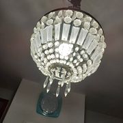 Crystal and Brass Hot Air Balloon Tassel Chandelier