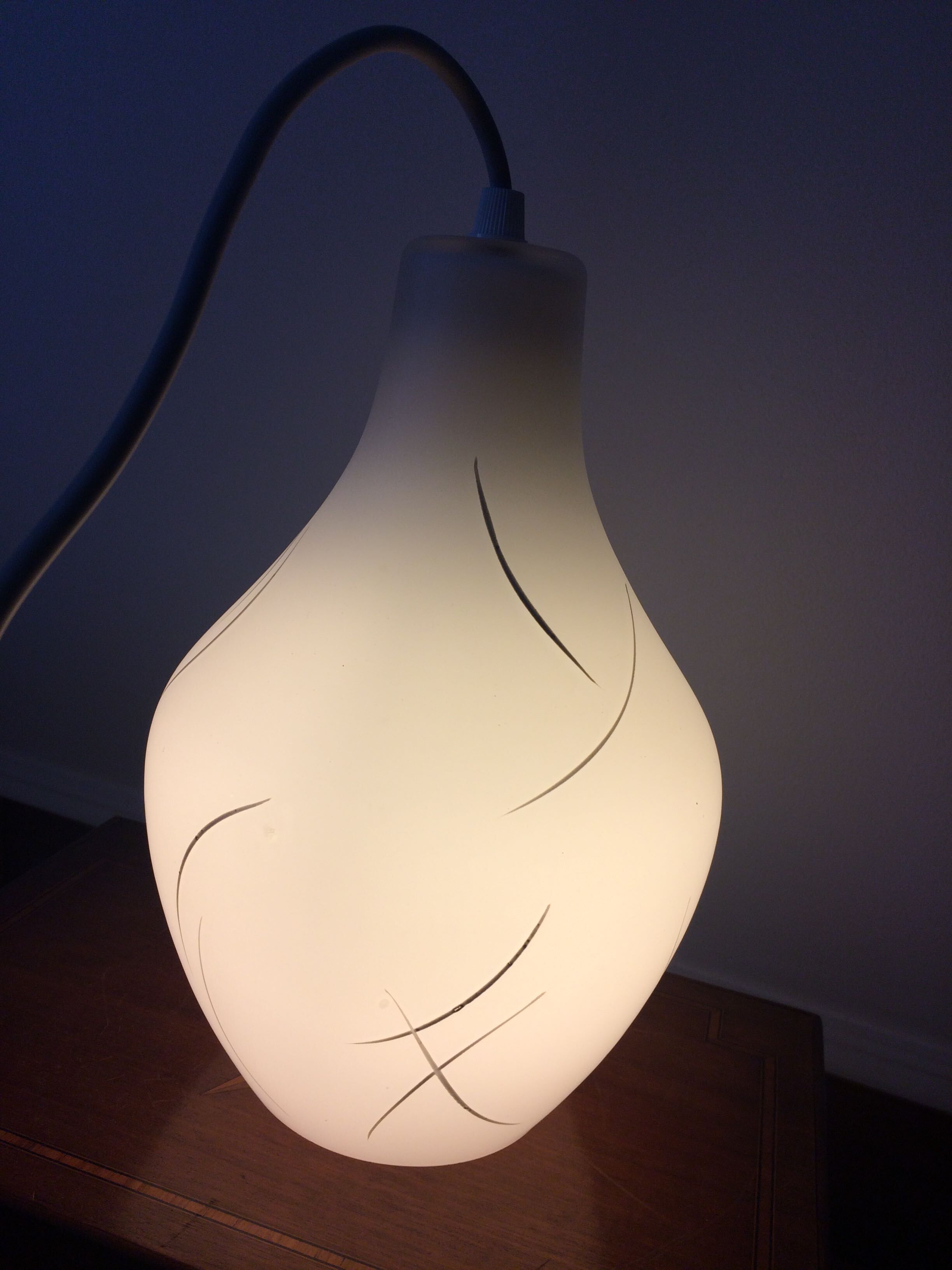 Old opaline hanging lamp