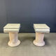 Vintage tessellated stone pedestal dining table by Maitland Smith, 1970s