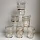 Set of 6 granite glasses with golden edging 50s-60s