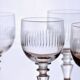 Antique 19th century mouth-blown glasses with gadroon carving