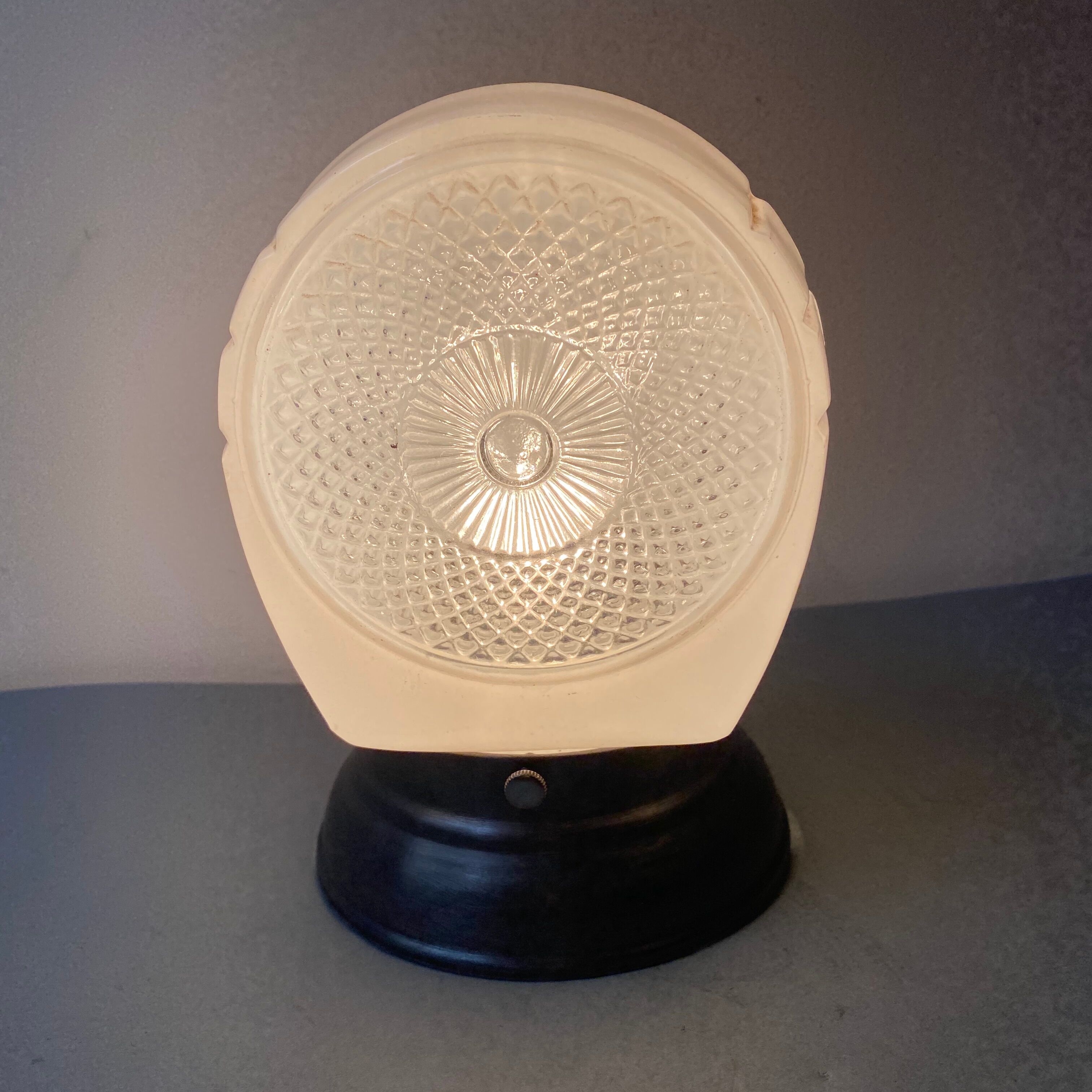 Old vintage glass wall sconce