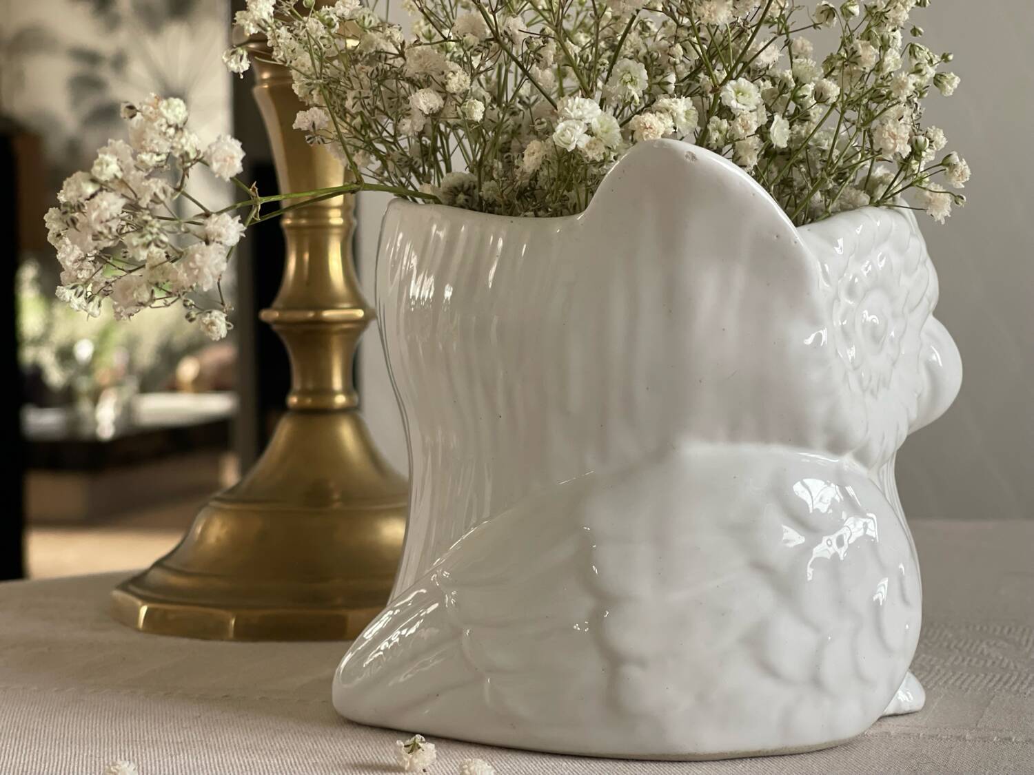 Vintage Italy Owl Vase