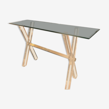 Console en verre années 60