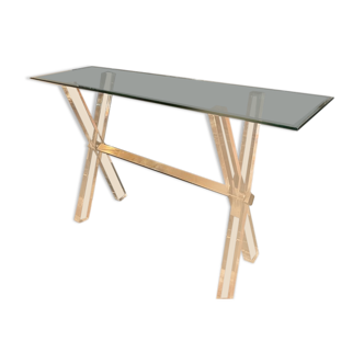 Glass console 60s