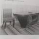 Vintage Dining Table by Vittorio Dassi with Opaline Glass Top and Marble Base