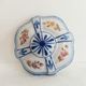 Earthenware box decoration of flowers Faience factory of Charolles