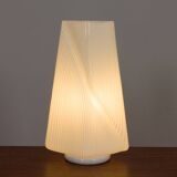 Pair of Italian striped Murano glass table lamps in style of Lino Tagliapie