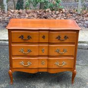Louis XV crossbow commode in solid wood from the 20th century.