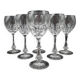 6 Verres à vin en Cristal taillé de Lorraine LEMBERG modèle NORA H 18 cm