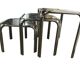 Set of 3 vintage chrome nesting tables with smoked glass.