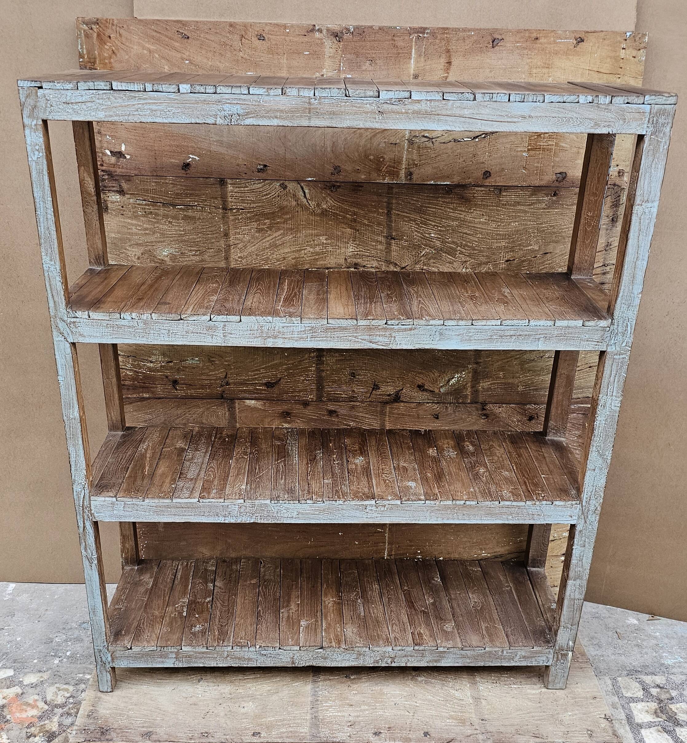 Old rack - workshop shelf in Burmese teak