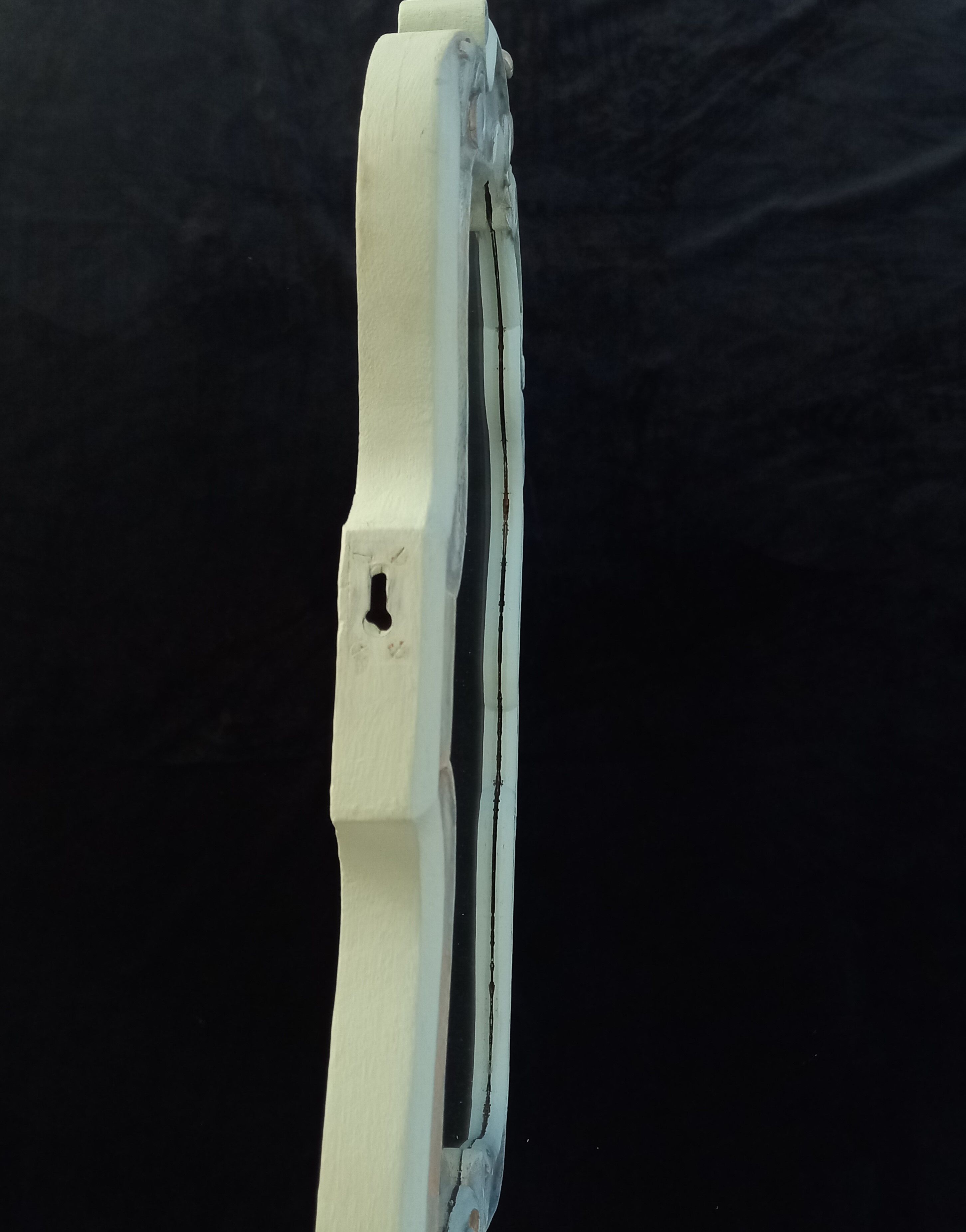 Old mirror carved baroque style in green linden & gold