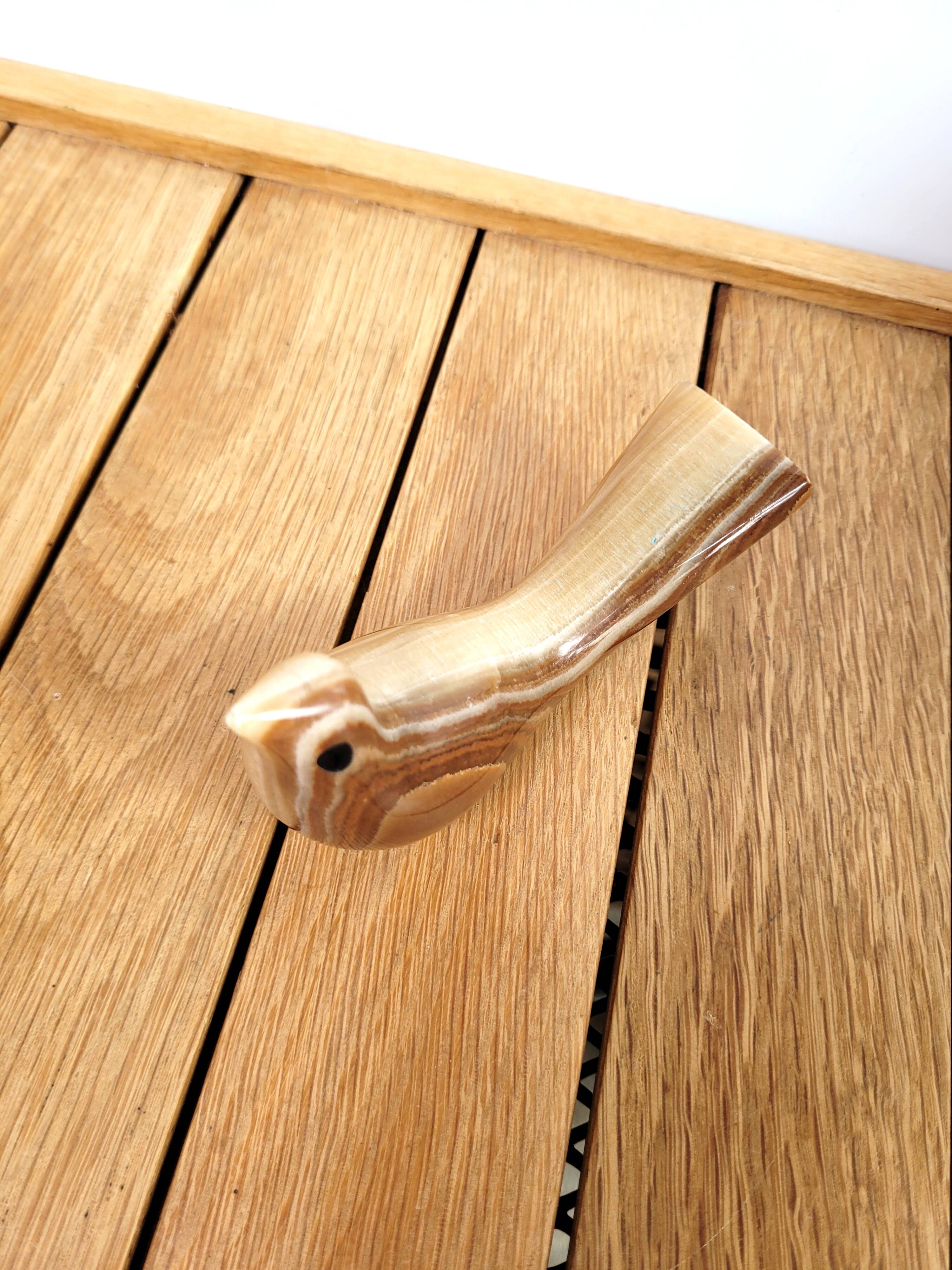 Onyx bird paperweight