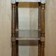 Bibliothèque vintage style Regency en acajou flammé 198 cm