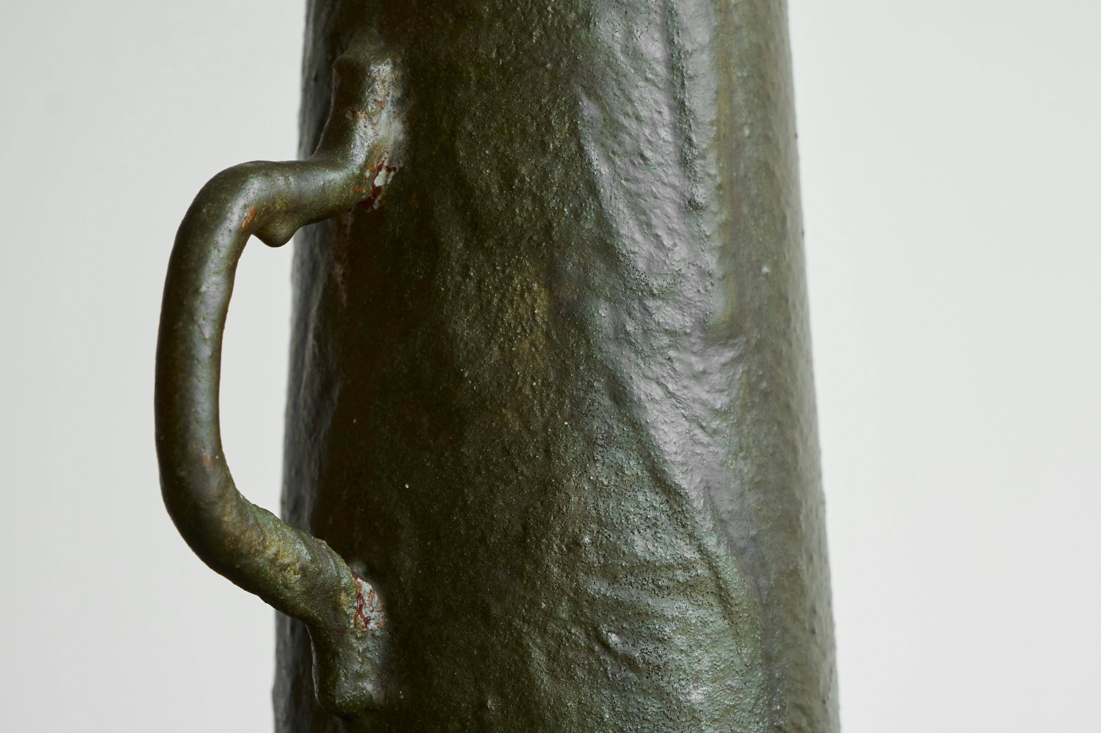 Italian jug in studio pottery from the mid-century, 1960s.
