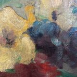 Tableau ancien "bouquet de glaïeuls"