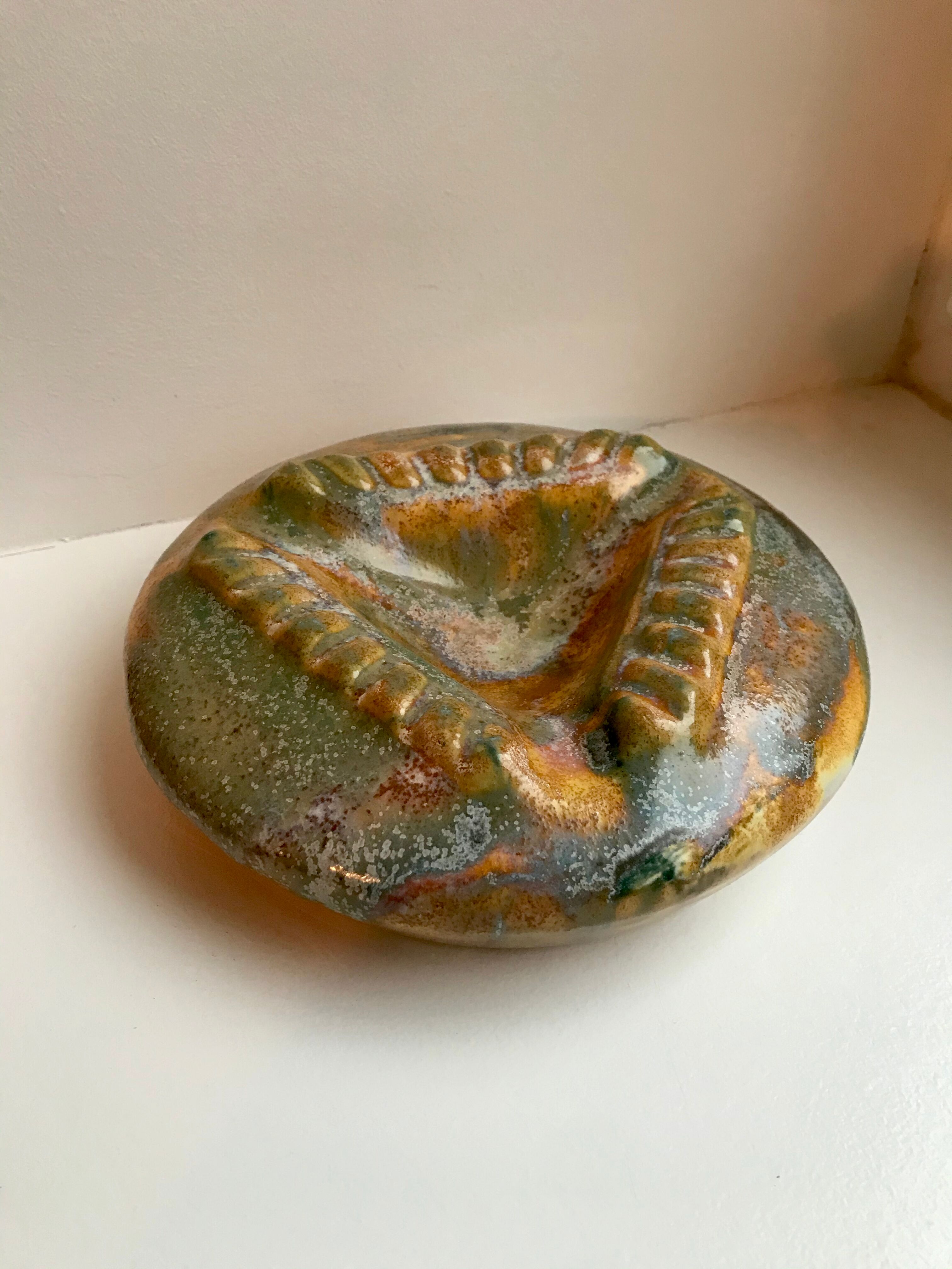 Cendrier en céramique années 70