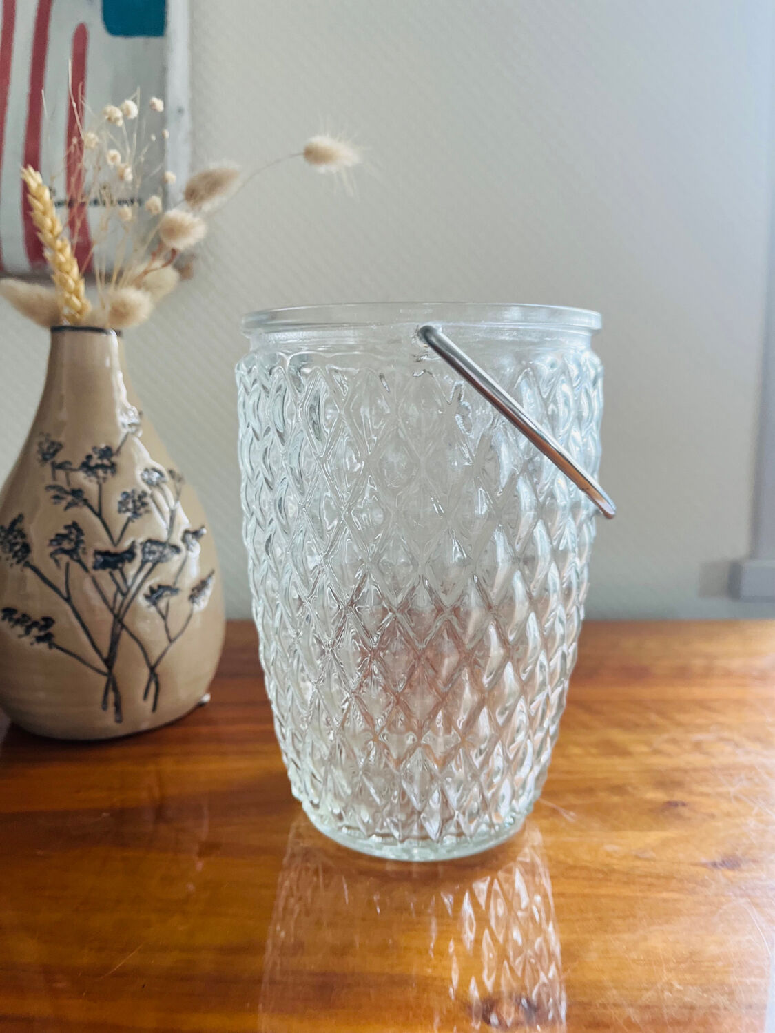Vintage glass ice bucket