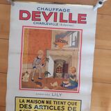 Lithographed poster heating Deville