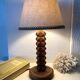Lampe en bois façon Charles Dudouyt