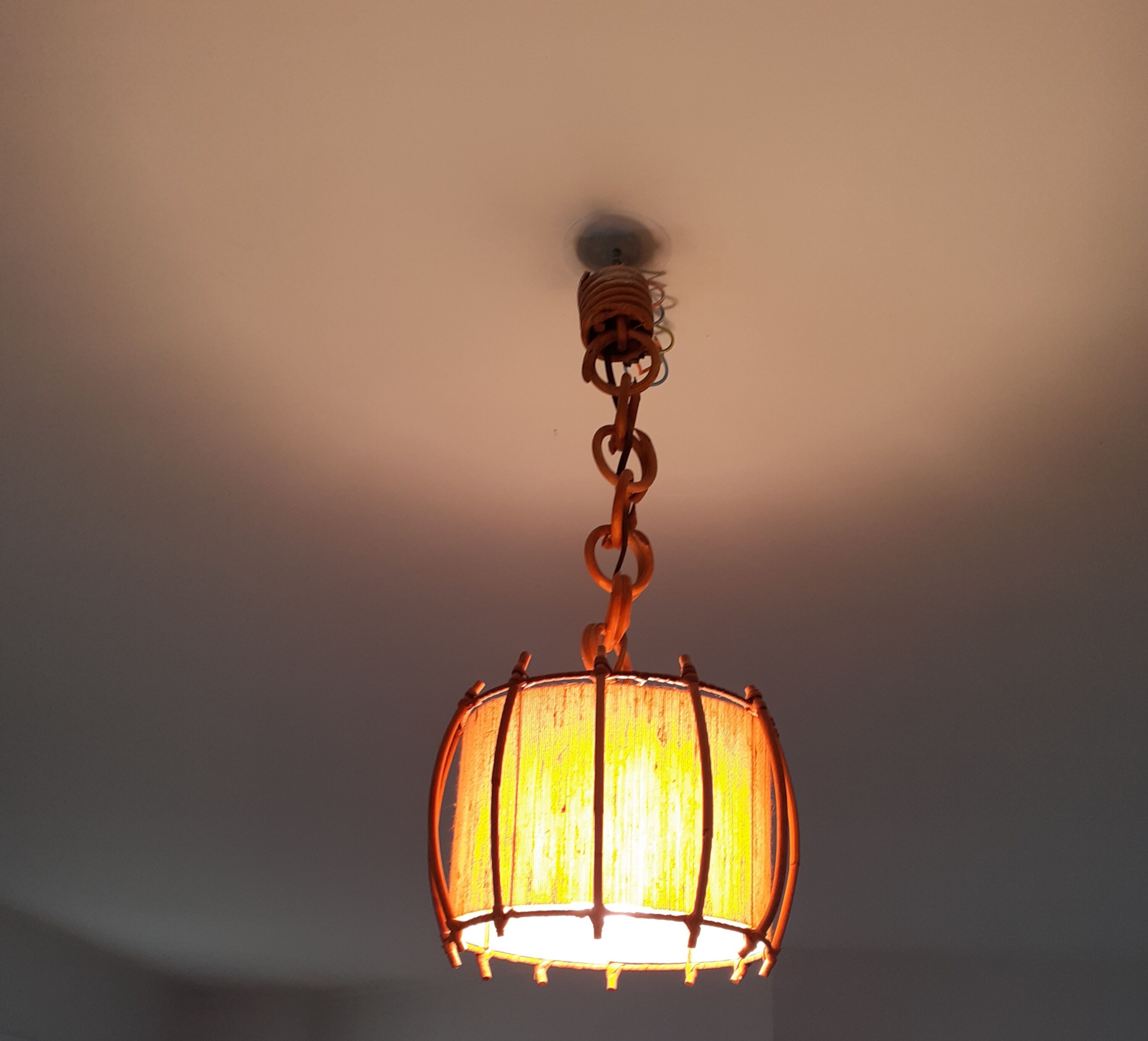 Vintage rattan pendant lamp