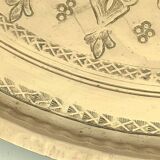 Moroccan brass tray from the 40s, diameter 41 cm
