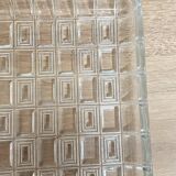 Set of 2 small molded glass presentation dishes