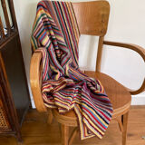 Plaid wool blanket crochet by hand