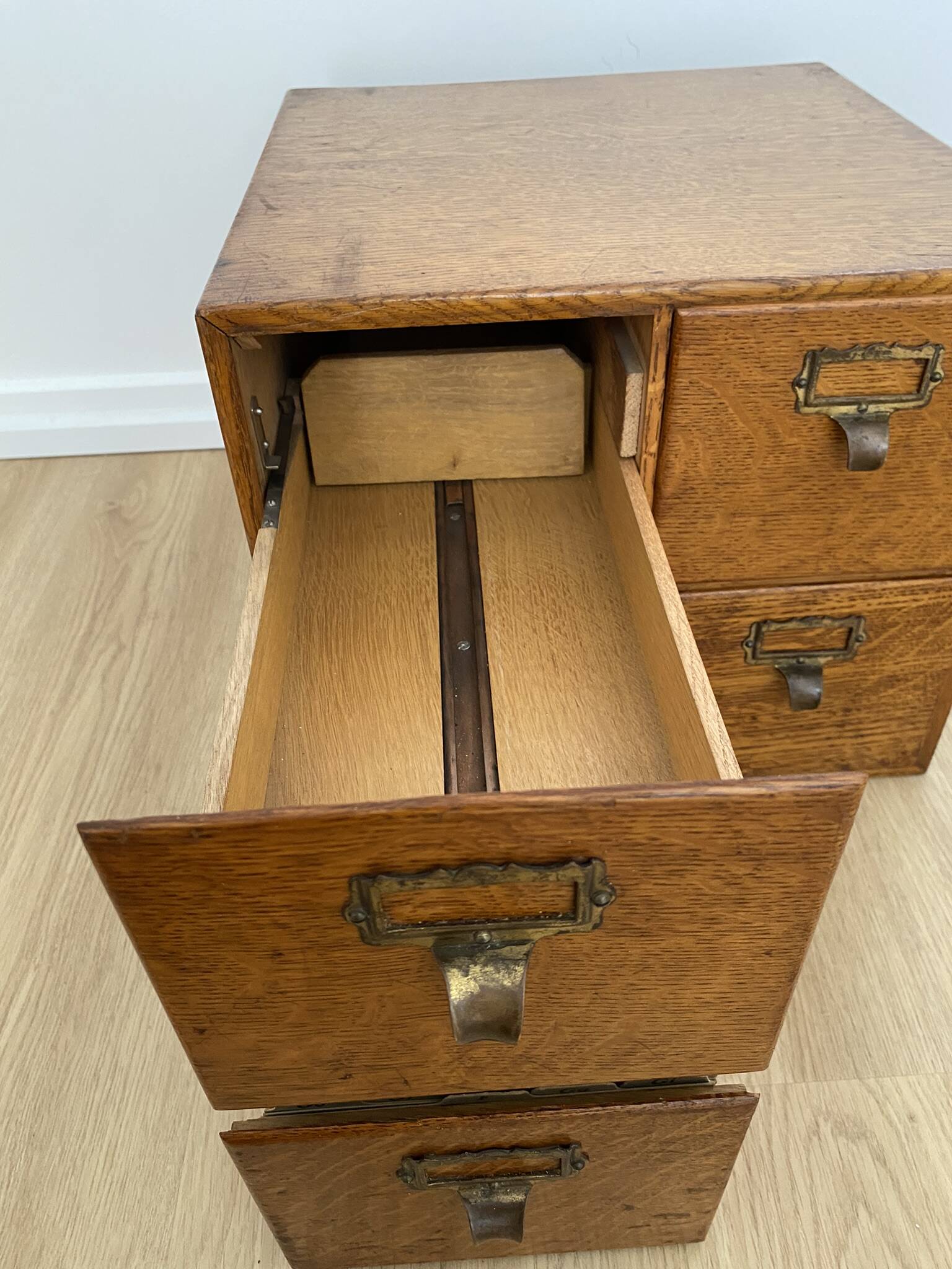 Vintage professional furniture, shannon unis france four-drawer filing cabinet for postcards
