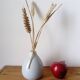 vase en céramique craquelée gris clair