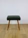 High stool seat boucle fleece green - round beech legs