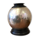 Vase en métal nickelé et ébène