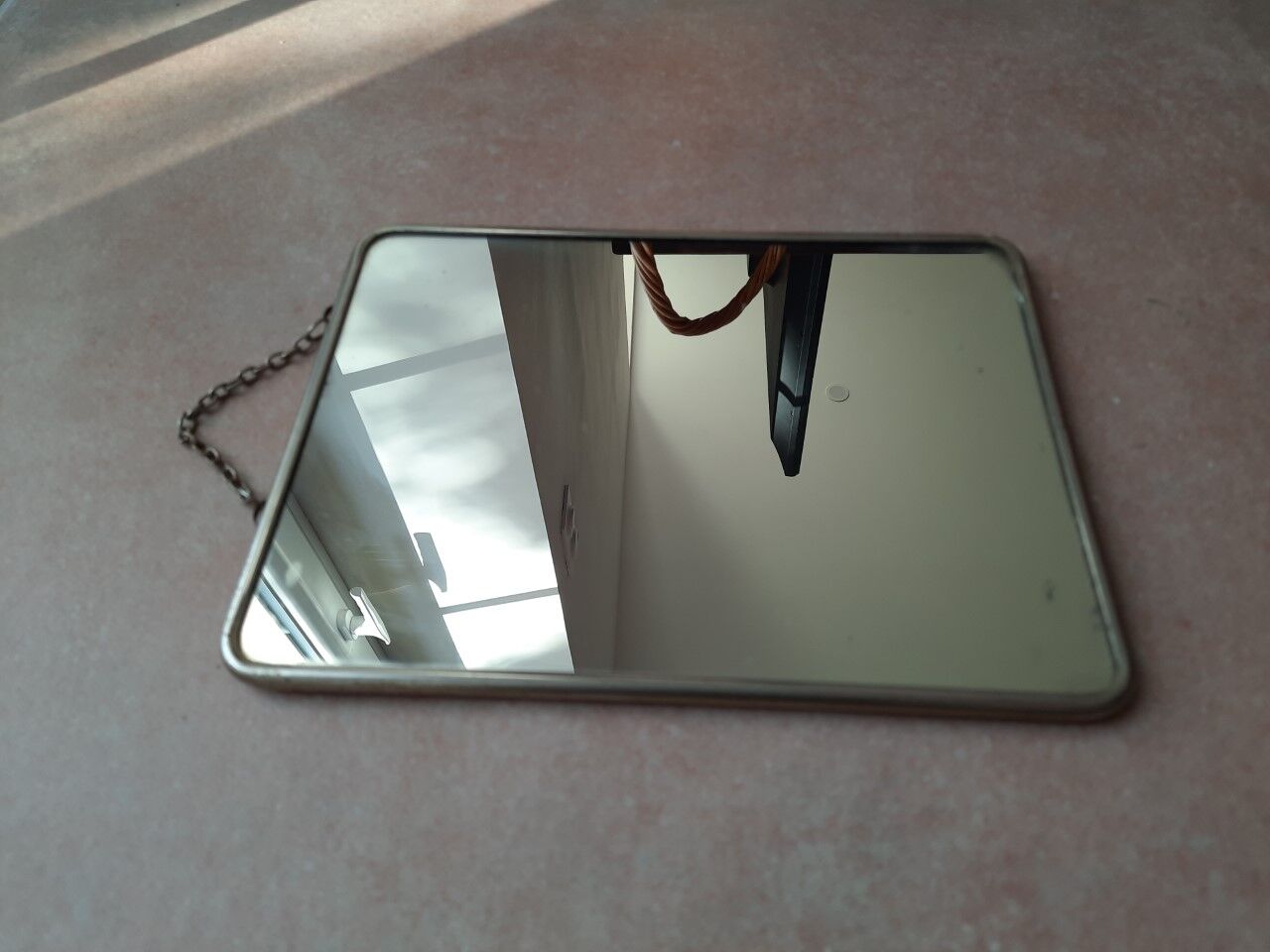 Antique barber mirror, 24x15 cm