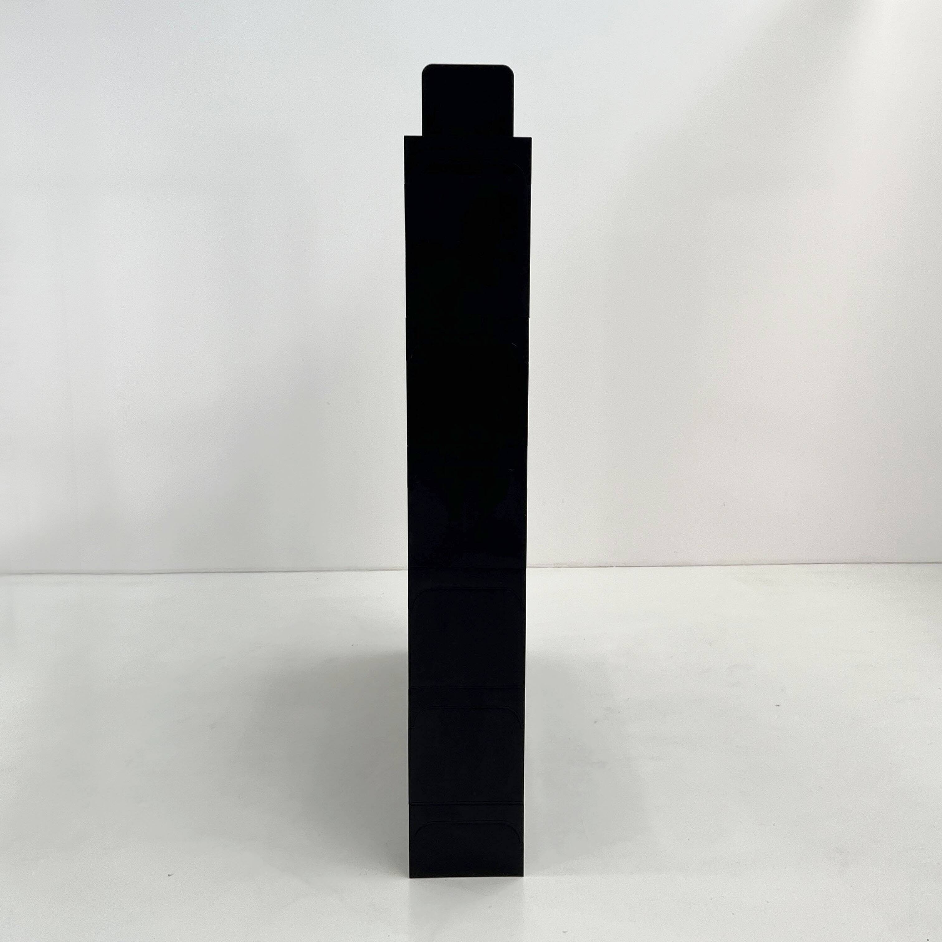 Modular black shelf by Olaf Von Bohr for Kartell, 1970