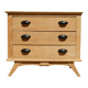 Très charmante petite commode en chêne à pieds compas style scandinave