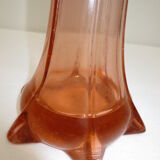 important 1950s soliflore in salmon pink glass