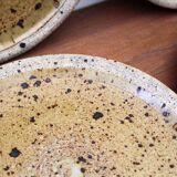 Set of 4 pyrite stoneware plates
