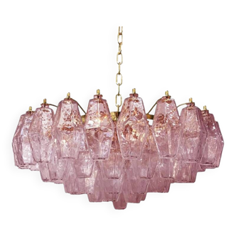 Lustre en verre de Murano rose, Italie