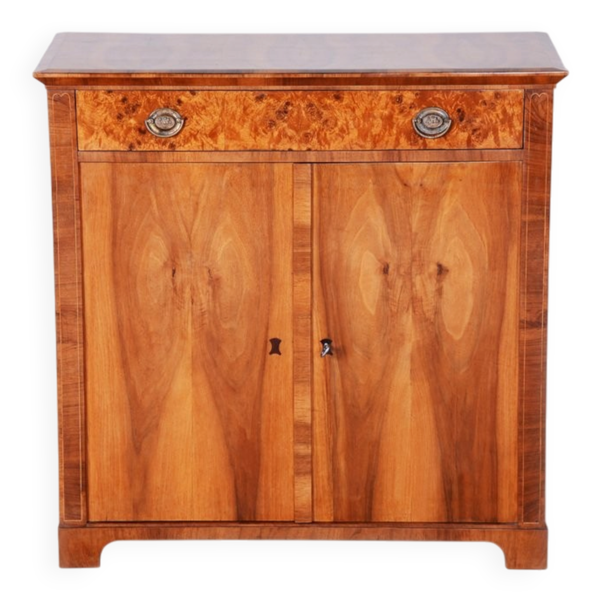 Biedermeier Cabinet in Walnut, Czech, 1840s