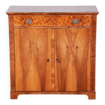 Biedermeier Cabinet in Walnut, Czech, 1840s