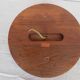 Plafonnier, applique murale ronde en verre taillé sur socle en bois