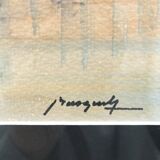 Watercolor on paper, signed, circa 1930