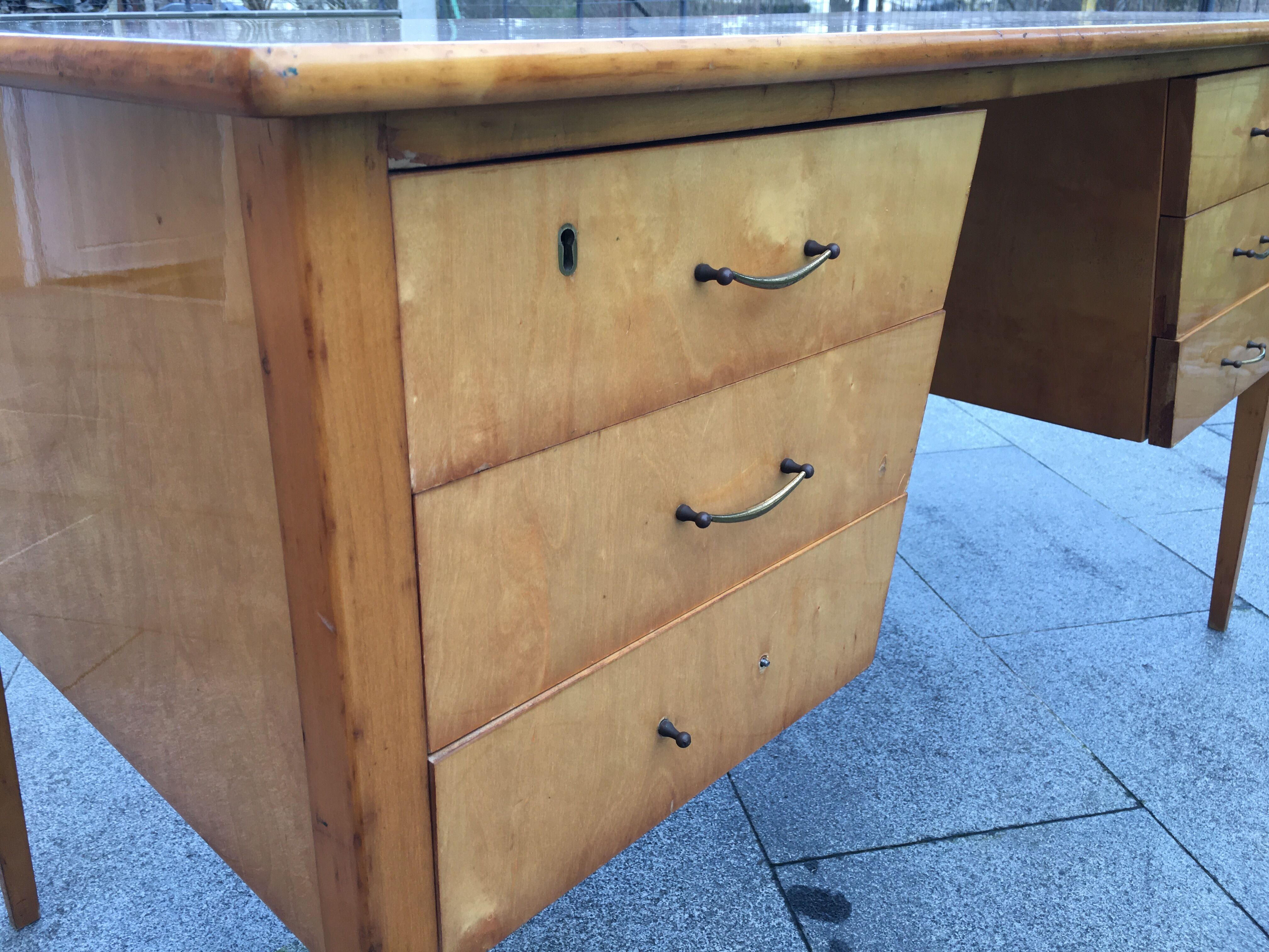 Bureau double face années 50