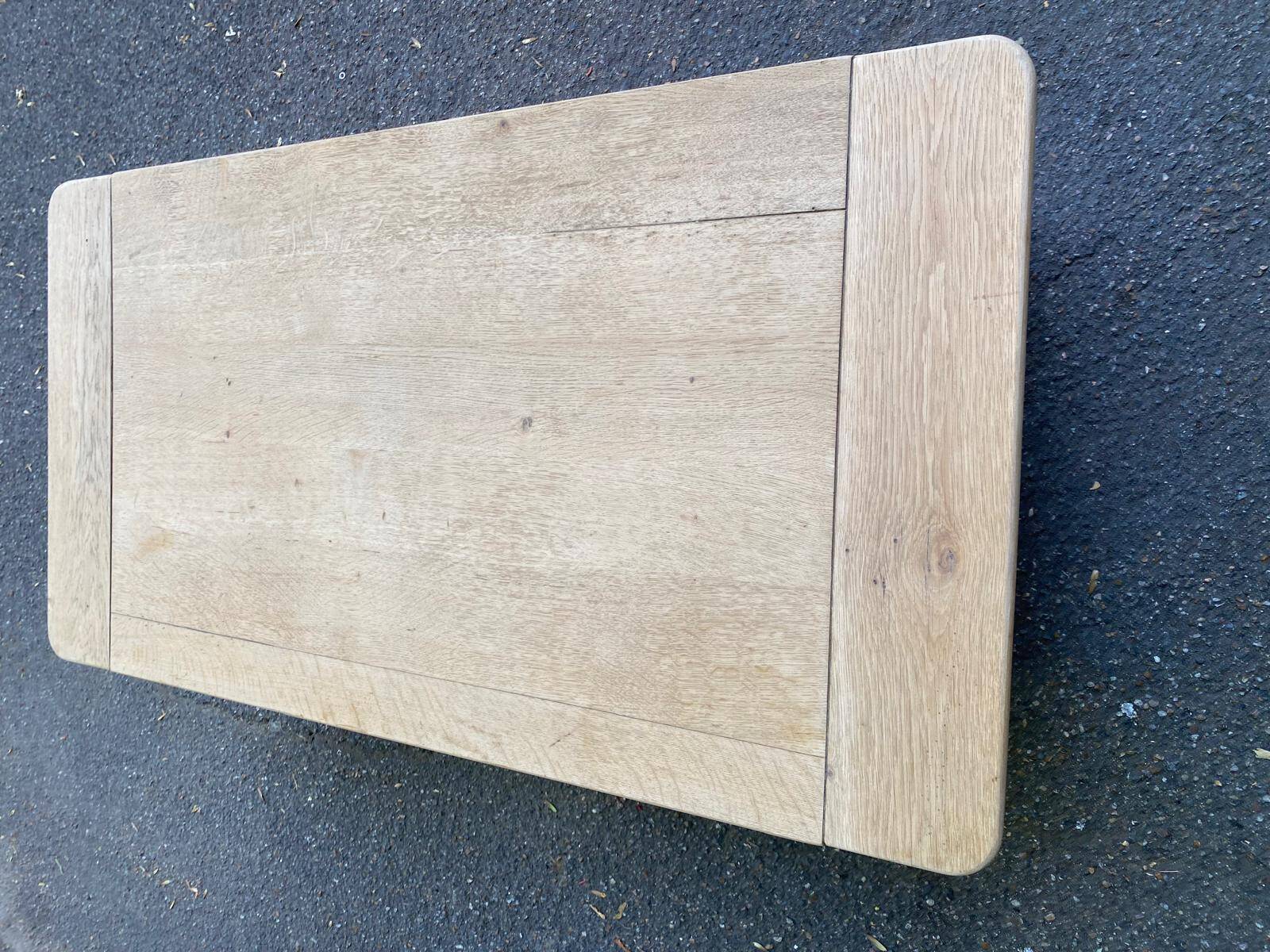 Renovated coffee table in solid oak 1980